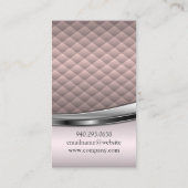 ピンクの金属タイル 名刺 (裏面)