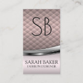 ピンクの金属タイル 名刺 (正面)