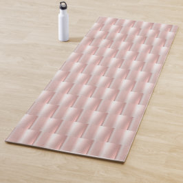 ピンクの金属抽象芸術バスケットウィーブエレガントシック ヨガマット