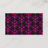 ピンクの釣り針と紫の魚の柄 名刺 (正面)