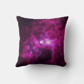 ピンクの銀河系の枕 クッション (裏面)
