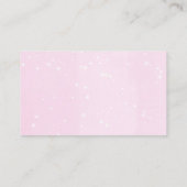 ピンクの銀色の冬の木の女の子おむつラッフルカード エンクロージャーカード (裏面)