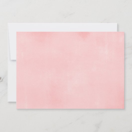 ピンクの銀色の雪片シャワー(メールベビーシャワー) 招待状 (裏面)