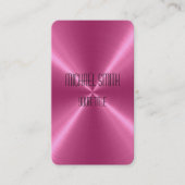 ピンクの鋼鉄金属 名刺 (正面)