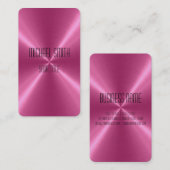 ピンクの鋼鉄金属 名刺 (正面/裏面)