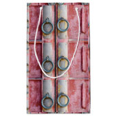 ピンクの鍵付きギフトバッグ スモールペーパーバッグ (裏面)