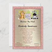 ピンクの長距離シャワー – 郵便配達の女の子 招待状 (正面)