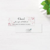 ピンクの開花つる植物ドリンクチケット (デスク)