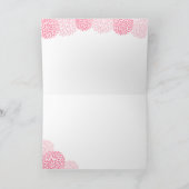 ピンクの開花とバーラップありがとう カード (内部)