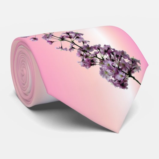ピンクの開花の桜 ネクタイ (ロール)