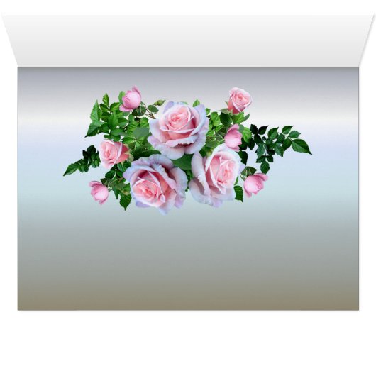 ピンクの開花バラ (内部横(下))