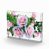 ピンクの開花バラ フォトブロック (右)
