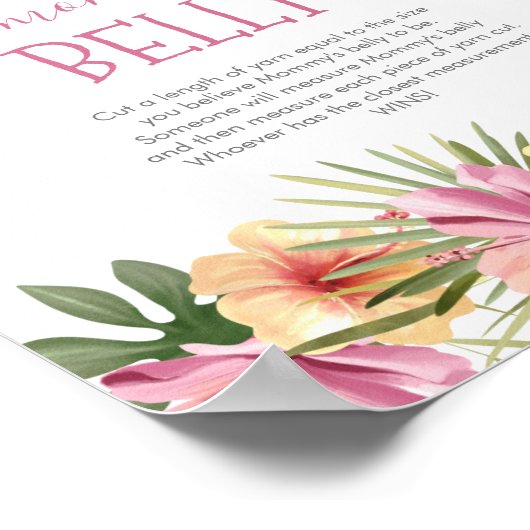 ピンクの開花フローラママのベリーゲームの大きさ ポスター (角)