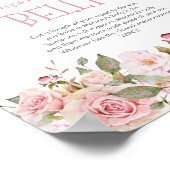 ピンクの開花フローラママのベリーゲームの大きさ ポスター (角)