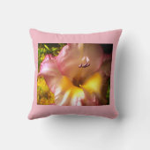 ピンクの開花紫色のウィスカー装飾用クッション クッション (裏面)