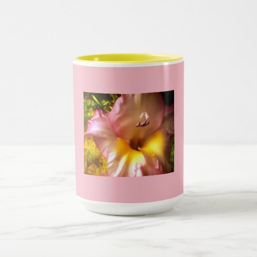 ピンクの開花 マグカップ (中央)