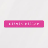 ピンクの防水名ラベル学校保育園 ラベル (デザイン1)