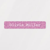 ピンクの防水名ラベル学校保育園 ラベル (デザイン1)