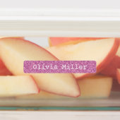 ピンクの防水名ラベル学校保育園 ラベル (貼付)