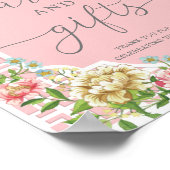 ピンクの陳腐なカードとギフトサイン ポスター (角)