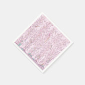 ピンクの陳腐なデコページ スタンダードカクテルナプキン (角)