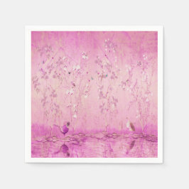 ピンクの陳腐なデコページ スタンダードカクテルナプキン