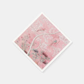 ピンクの陳腐なデコページ スタンダードカクテルナプキン (角)