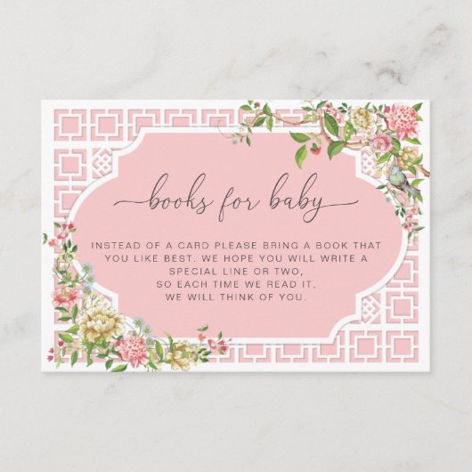 ピンクの陳腐なブックスリクエストカード – Trianon エンクロージャーカード (正面)