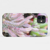 ピンクの雑色のCrassulaの懐中時計の鎖のsucculent Case-Mate iPhoneケース (裏面(横))