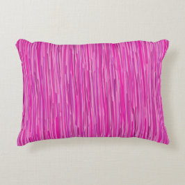 ピンクの雨の垂直アストライプのート アクセントクッション