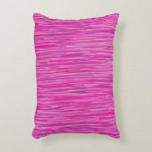 ピンクの雨の垂直アストライプのート アクセントクッション (正面(垂直))