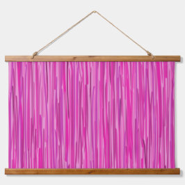 ピンクの雨の垂直アストライプのート 吊り下げ型タペストリー