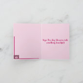 ピンクの雨滴カード カード (内部)