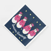 ピンクの雪だるま（ダークブルー） (コーナー)