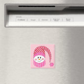 ピンクの雪だるま マグネット (インサイチュ (食洗機))