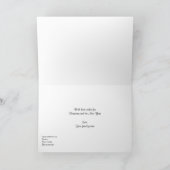 ピンクの雪で覆われたバラのクリスマス シーズンカード (内部)