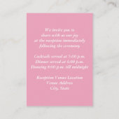 ピンクの雪のチョーク結婚ボードのエンクロージャカード エンクロージャーカード (裏面)