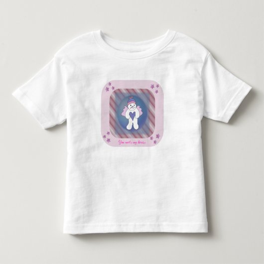 ピンクの雪の天使Tシャツ トドラーTシャツ (正面)