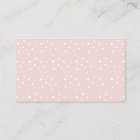 ピンクの雪の数を推測する赤ちゃんシャワーゲーム エンクロージャーカード (裏面)