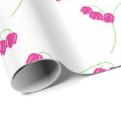 ピンクの雪の滴のフローラ ラッピングペーパー (ロールコーナー)