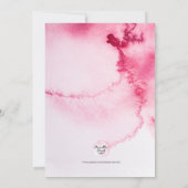 ピンクの雪の結晶のクリスマスパーティー招待状 招待状 (裏面)