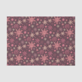 ピンクの雪の結晶クリスマス 薄葉紙