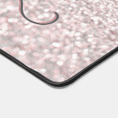 ピンクの雪の結晶 デスクマット (コーナー)