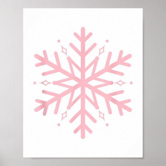 ピンクの雪の結晶 ポスター (正面)