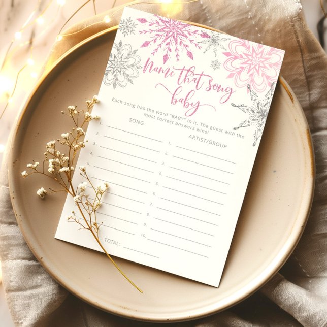 ピンクの雪片その歌の赤ちゃんシャワーゲームの名前 (クリエイターアップロード済み)