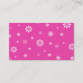 ピンクの雪片との虹のユニコーン 名刺 (裏面)