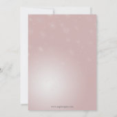 ピンクの雪片ウィンターブライダルシャワー招待状 招待状 (裏面)
