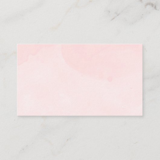 ピンクの雪片ガールベビーシャワーベビー エンクロージャーカード (裏面)