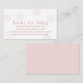 ピンクの雪片ベビーシャワーブックベビーエンクロス エンクロージャーカード