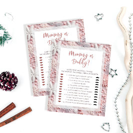 ピンクの雪片ママまたはパパ赤ちゃんシャワーゲーム